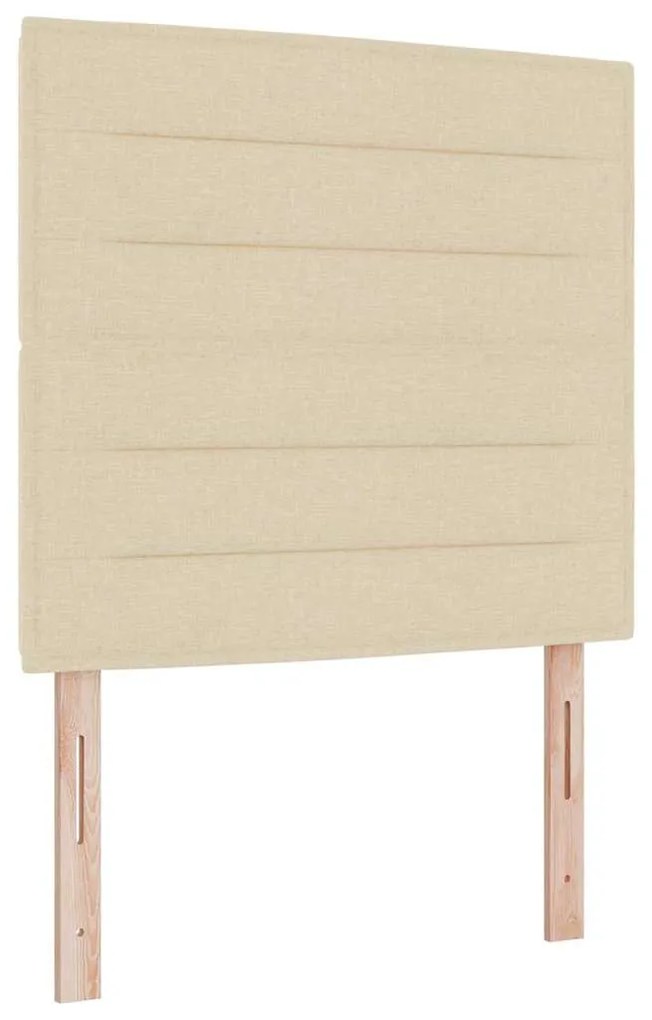 Cama Box com Colchão Creme 100x200 cm em Tecido