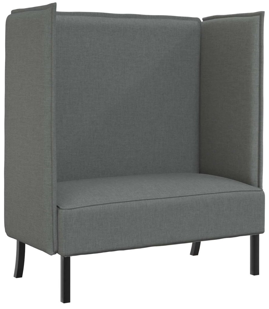 vidaXL Sofá de Encosto Alto 101cm Cinzento escuro tecido