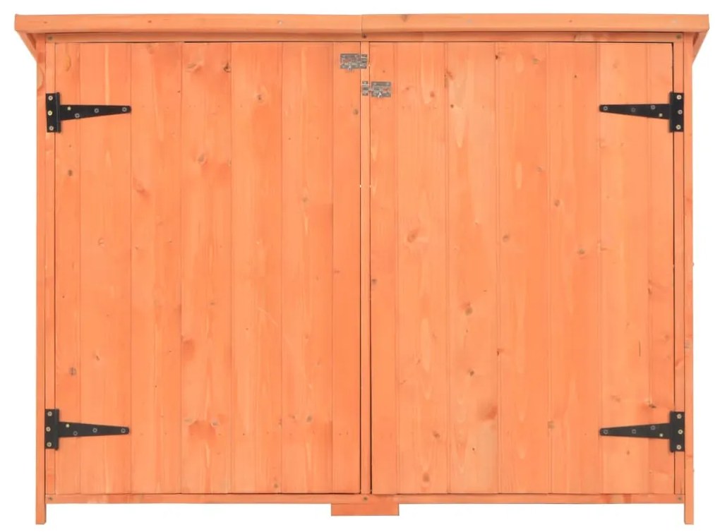 Abrigo de arrumação para jardim 128x42x91 cm madeira