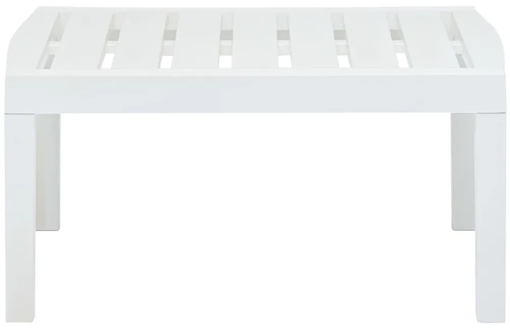 Mesa de jardim 78x55x38 cm plástico branco