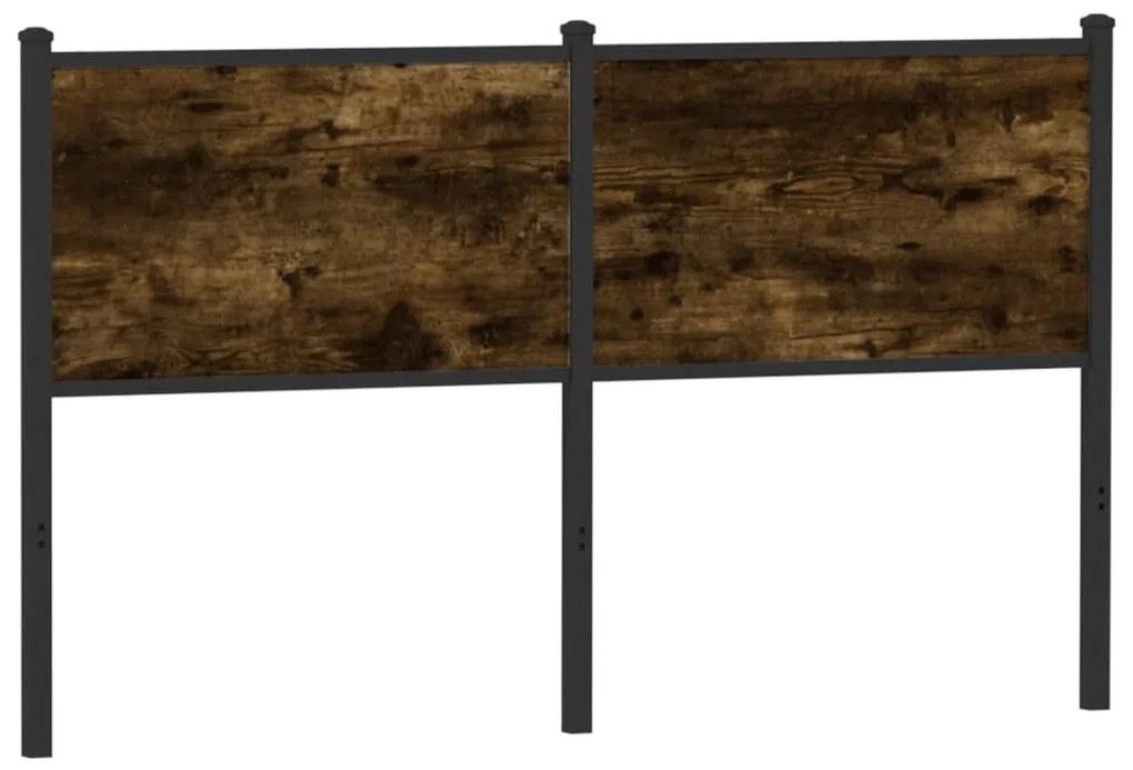 Cabeceira de cama 140 cm derivados madeira/aço carvalho fumado