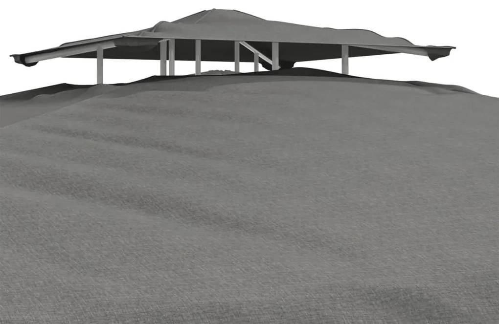 Tenda 3x3 de Eventos com Telhado Duplo - Cinzento