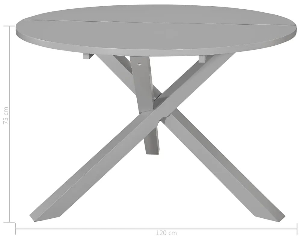 Mesa de jantar 120x75 cm MDF cinzento