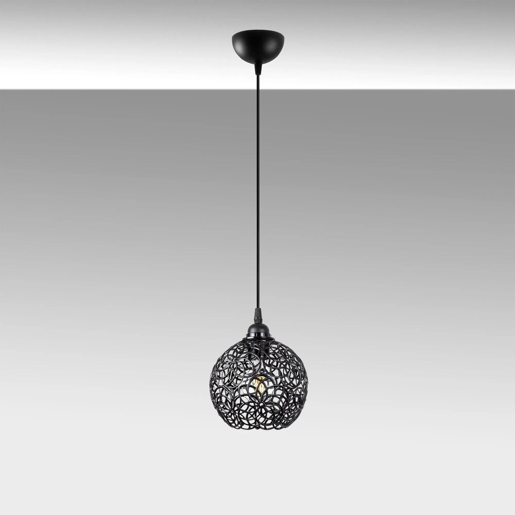 Candeeiro Suspenso Hay – Preto – 17 x 17 x 118 cm