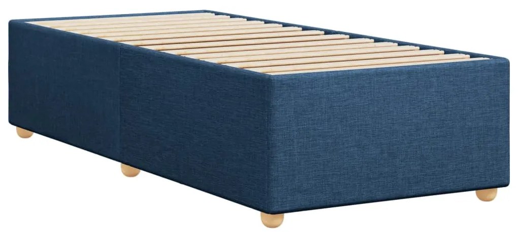Estrutura de cama sem colchão 90x190 cm tecido azul
