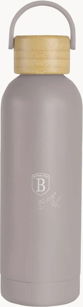Garrafa térmica com tampa em bambu Taupe