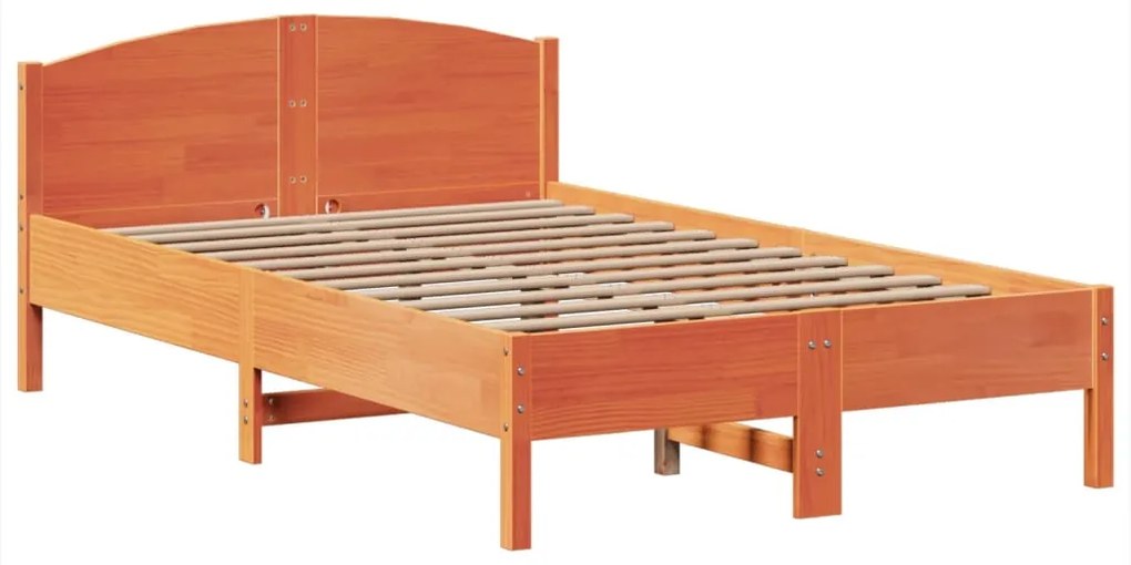 Cama com estante sem colchão 135x190 cm pinho maciço