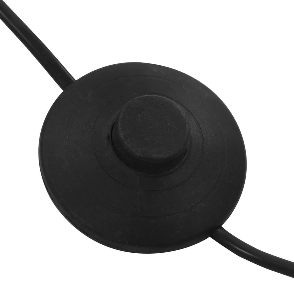 Candeeiro de pé alto 200 cm 5 x E14 preto e dourado
