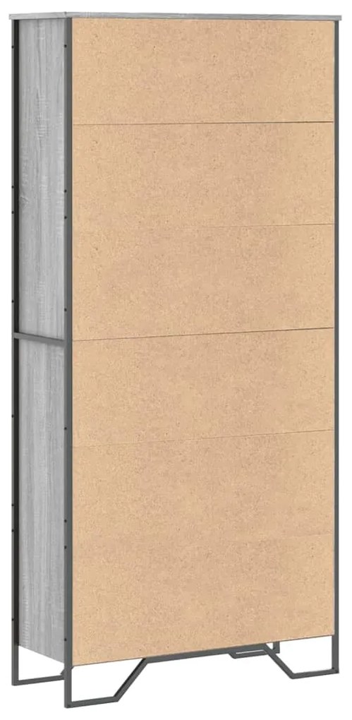 Estante 80x31x169 cm derivados de madeira cinzento sonoma