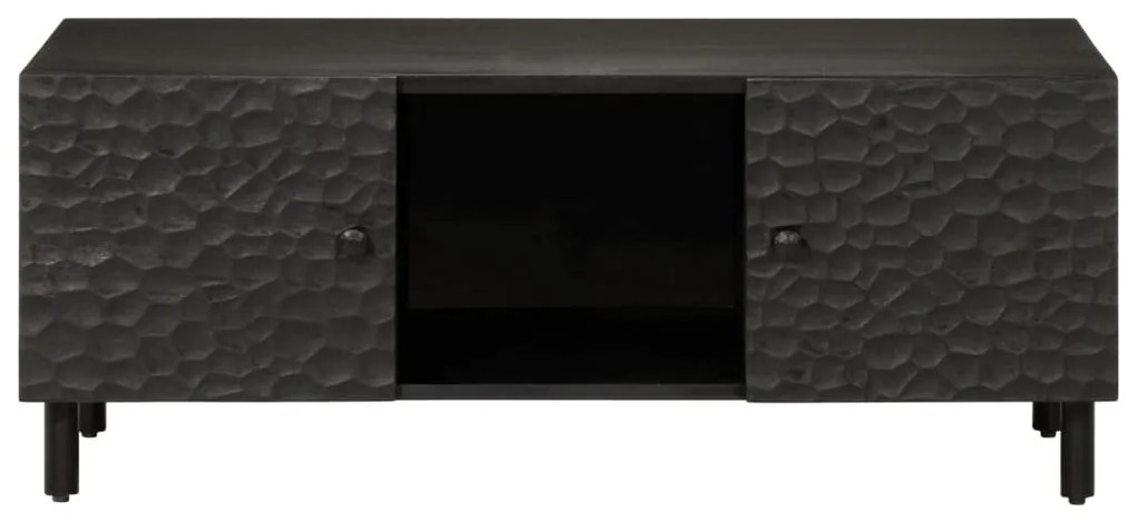 Mesa de centro 100x54x40 cm madeira de mangueira maciça preto