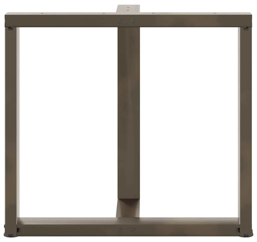 Pés de mesa de jantar em forma de T, 2 peças, preto, 70x35x(72-73) cm,