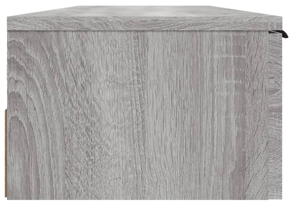 Armário de parede 102x30x20cm derivados madeira cinzento sonoma