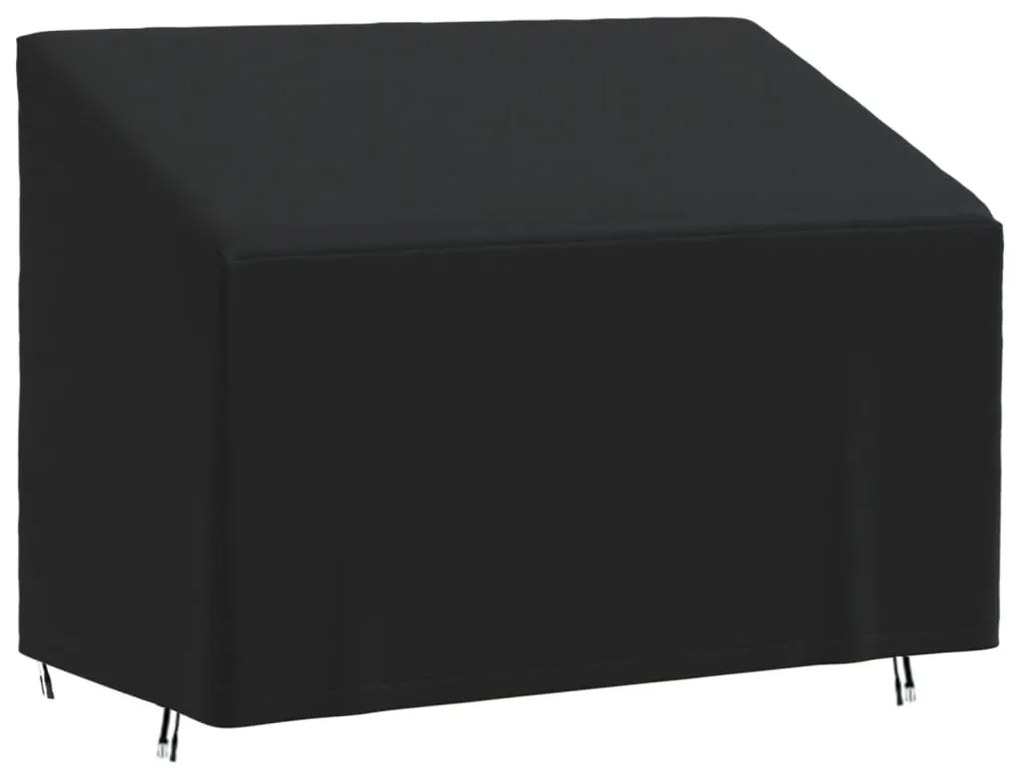 vidaXL Capa para sofá de 2 lugares 134x70x65/94 cm 420D oxford preto