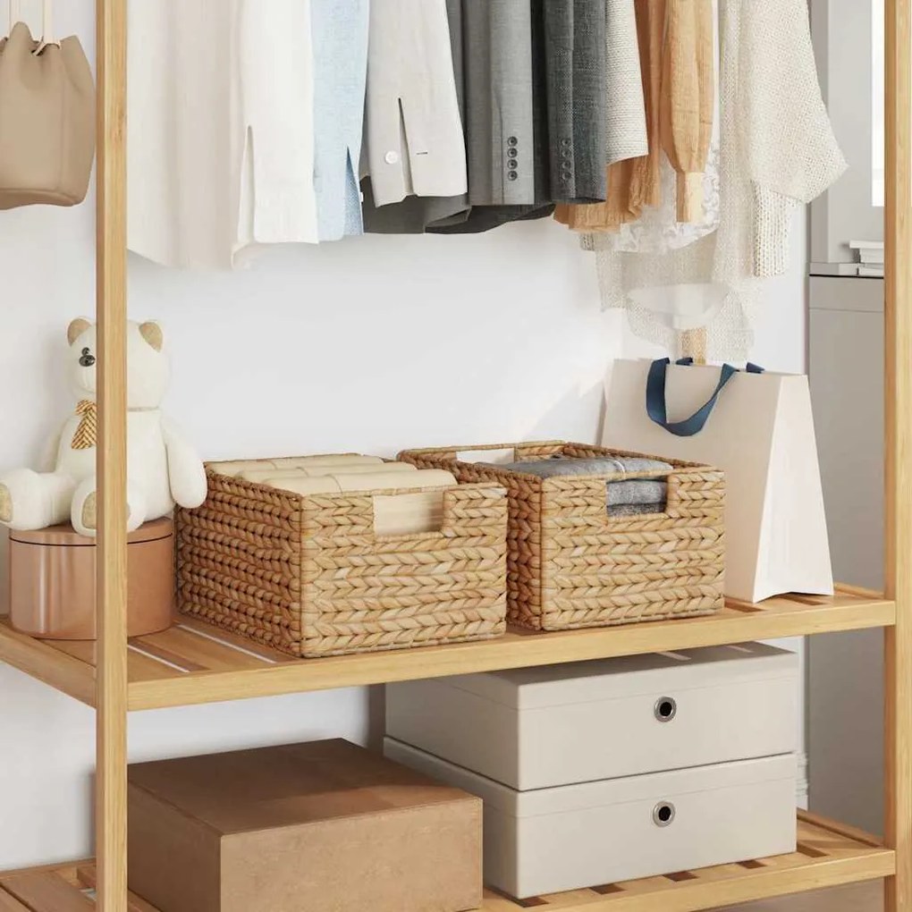 vidaXL Cestos de Armazenamento 2 pcs Natural 35 x 25 x 17 cm