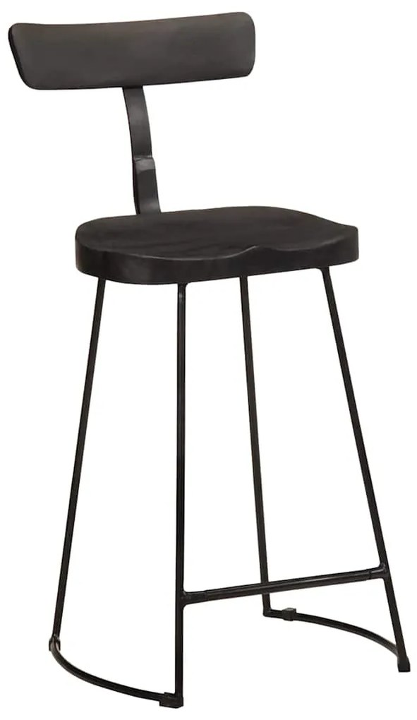 Bancos de bar 2 pcs 49x43x88 cm madeira de mangueira maciça