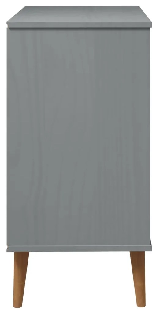 Armário de gavetas MOLDE 80x40x80 cm pinho maciço cinzento