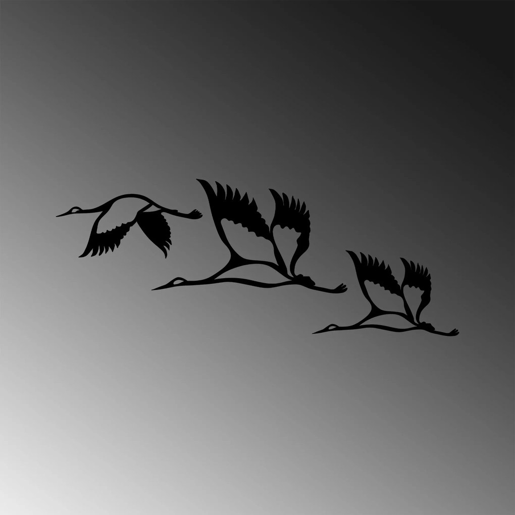 Acessório Decorativo de Parede Storks – Preto – Tamanhos: 12x29 cm, 22