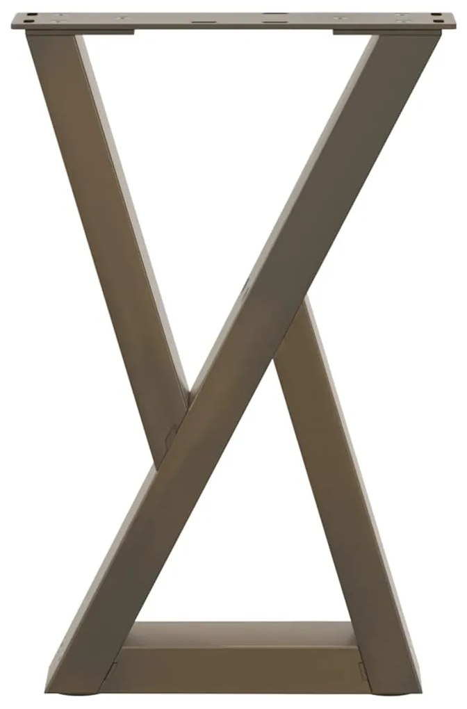 Pés para mesa de centro 2 peças aço natural 38x(42-43,3) cm aço