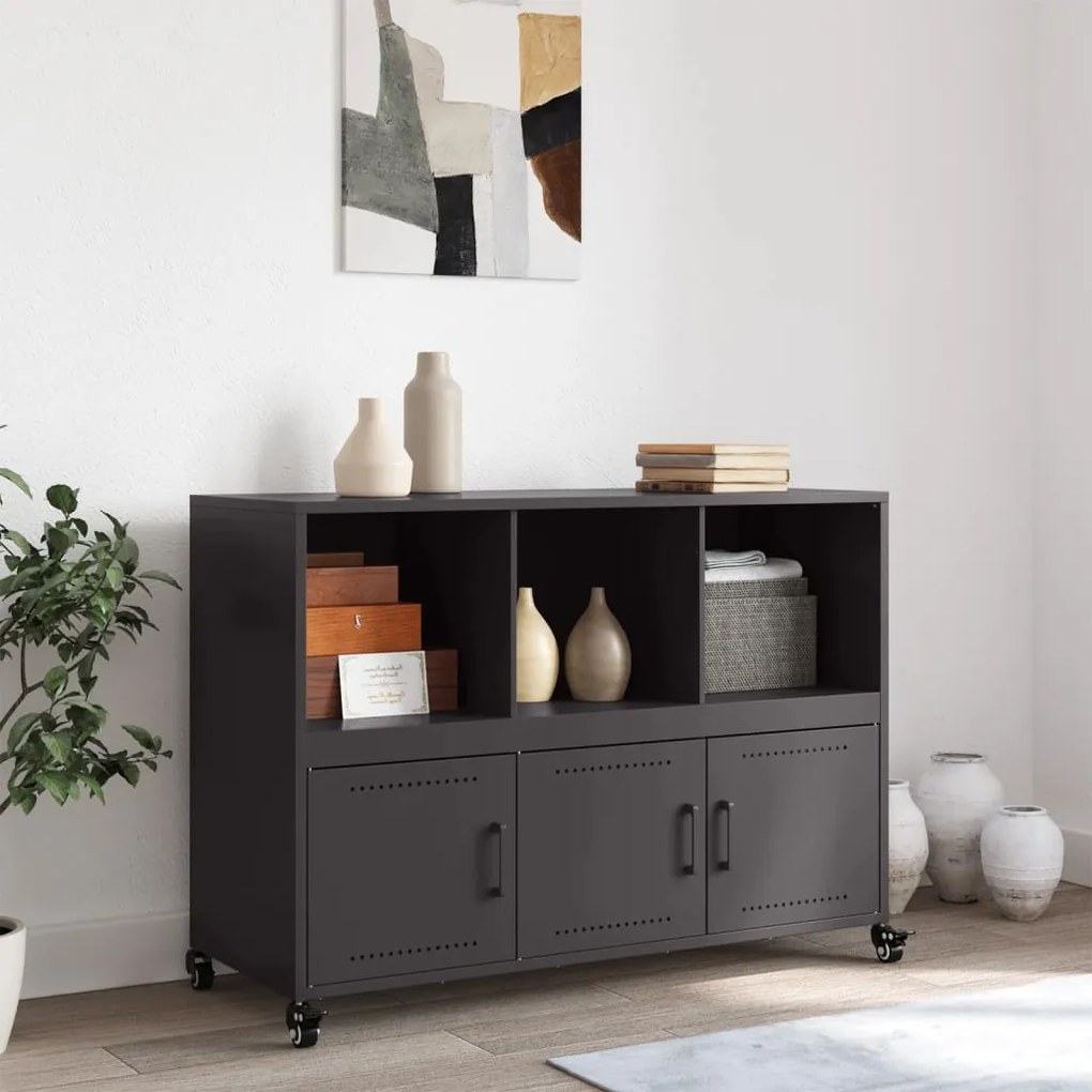 Aparador 100,5x39x72 cm aço preto