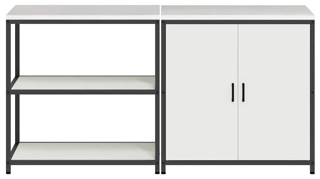 Conjunto de Armazenamento de Cozinha 2 pcs Branco