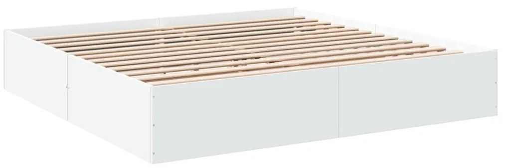 Estrutura de cama 180x200 cm derivados de madeira branco