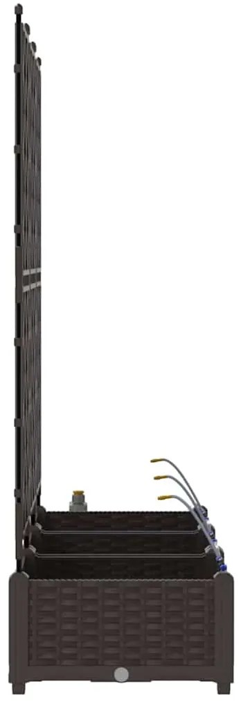 Jardineiras de Jardim 1 pc Castanho 120 x 40 x 126 cm Plástico