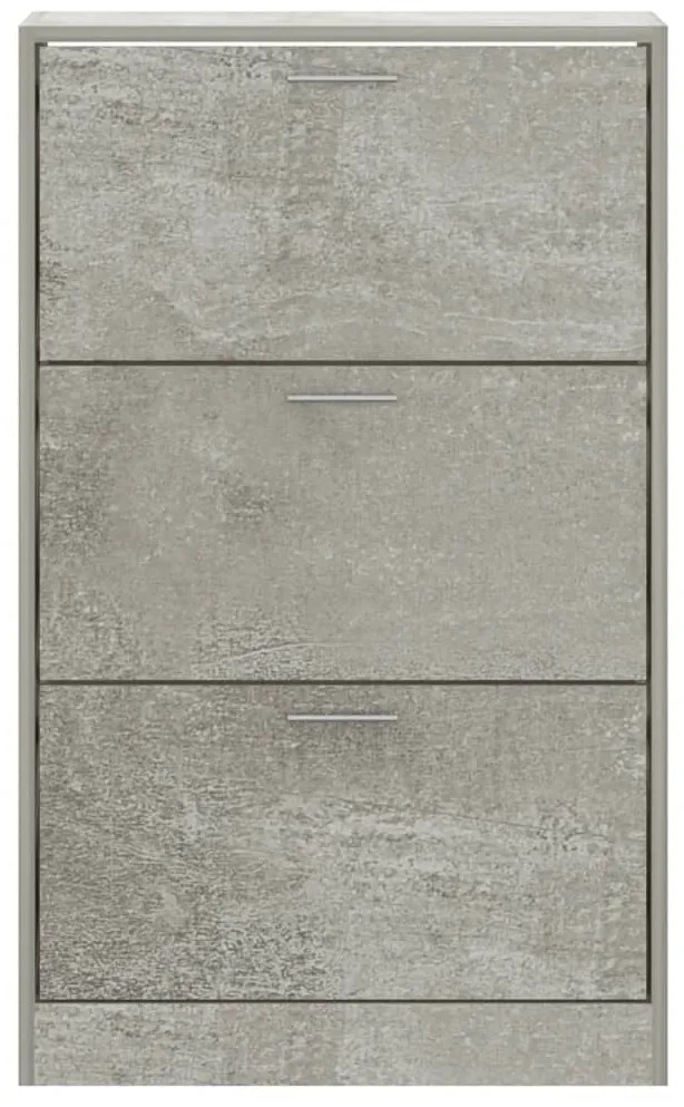 Sapateira 63x24x103 cm derivados de madeira cinzento cimento