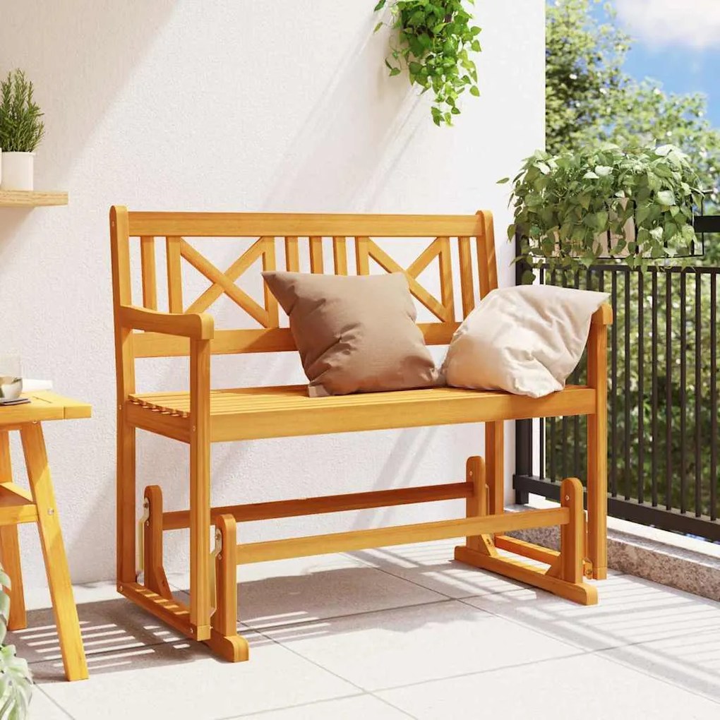 Banco Deslizante de Jardim 110x59x97 cm Madeira Sólida de Acácia
