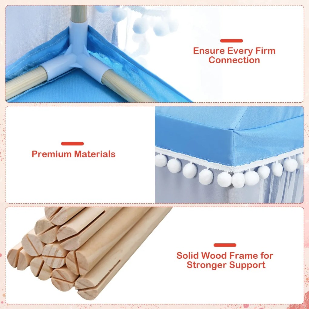 Casa de brincar infantil tenda infantil casa de brincar Princesa Princesa120 x 105 x 140 cm bege + marrom