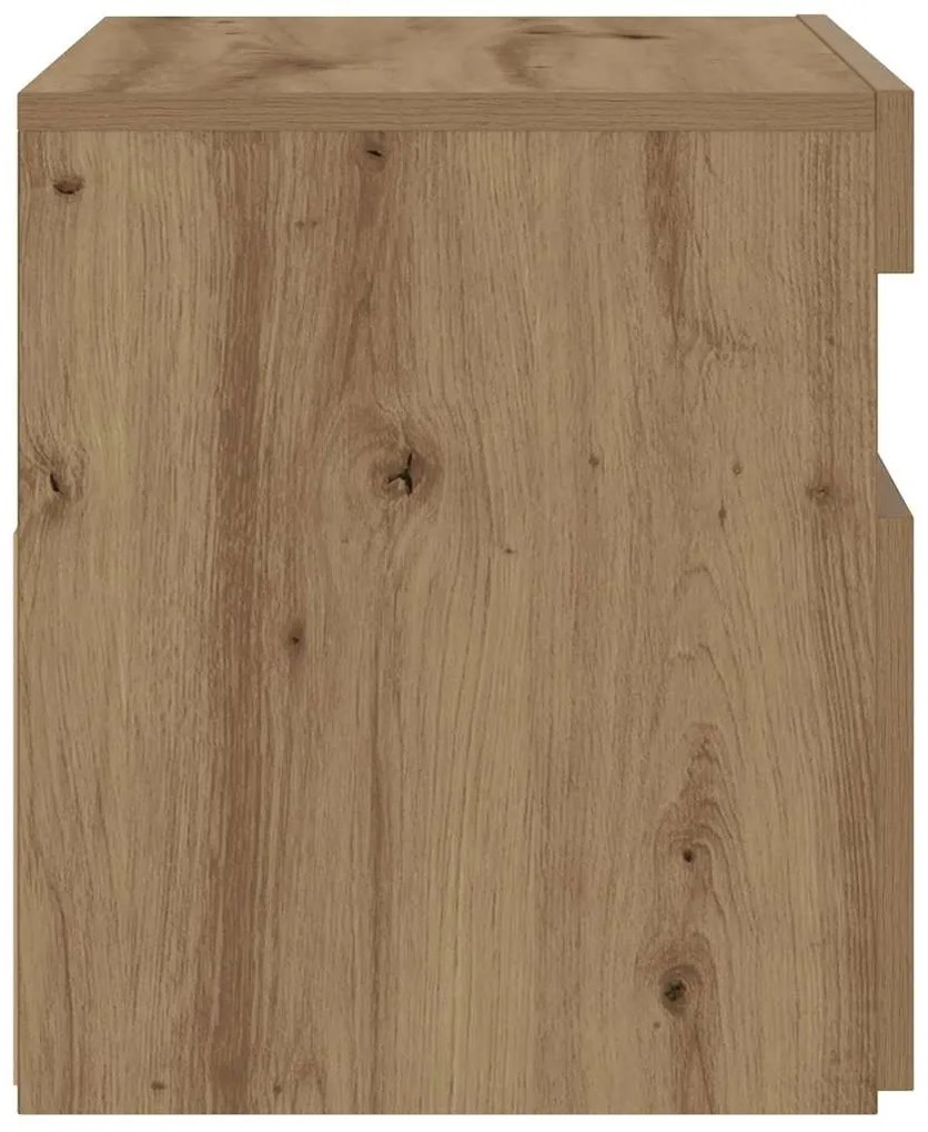 Mesa cabeceira c/ LED derivados de madeira carvalho artisiano