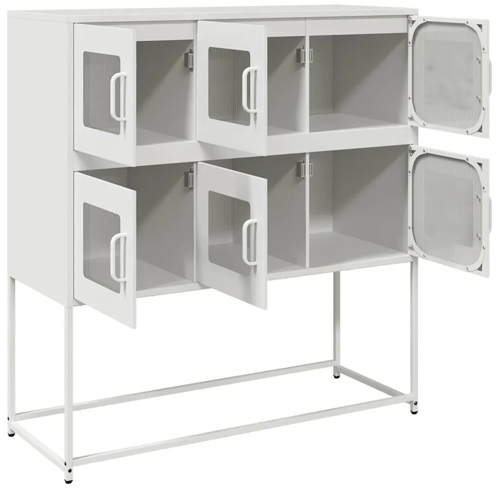 Aparador 100,5x39x107 cm aço laminado a frio branco