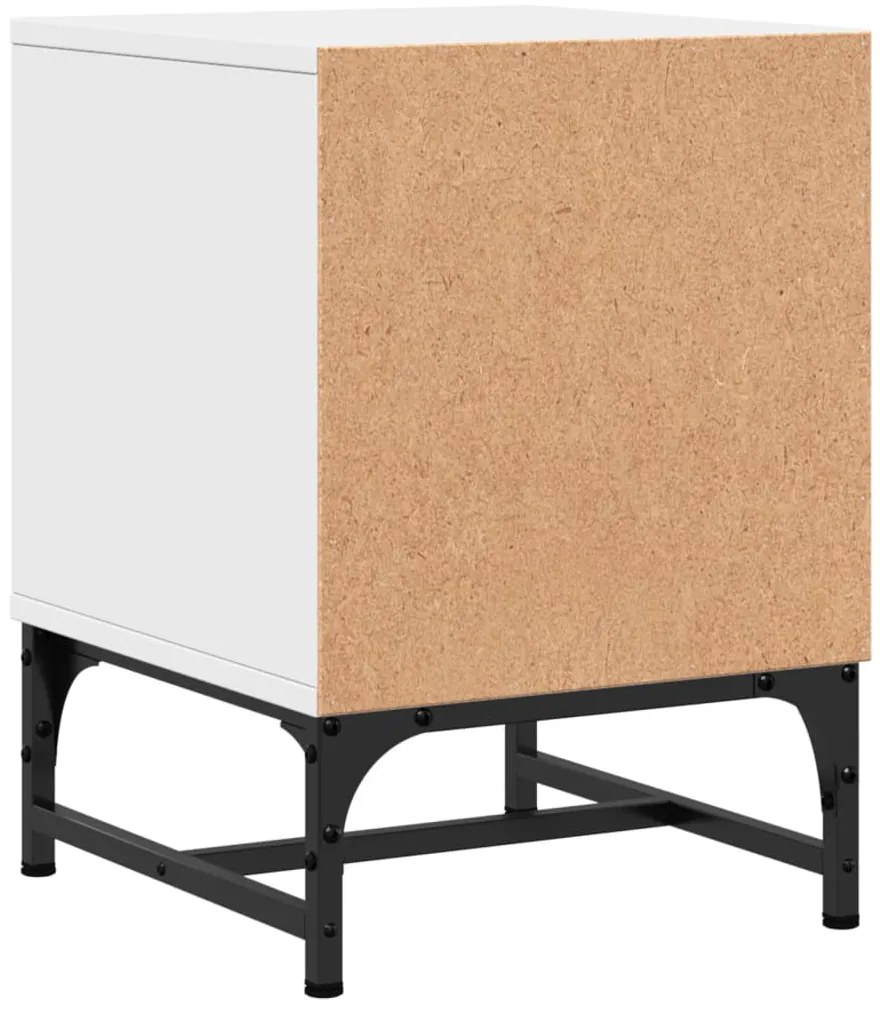 Mesa de cabeceira c/ porta de vidro 35x37x50 cm branco