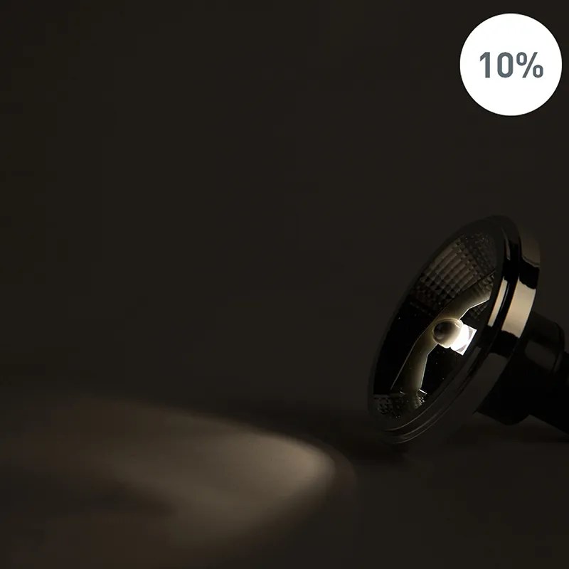 Conjunto de 5 lâmpadas LED reguláveis GU10 AR111 11W 810lm 2700K