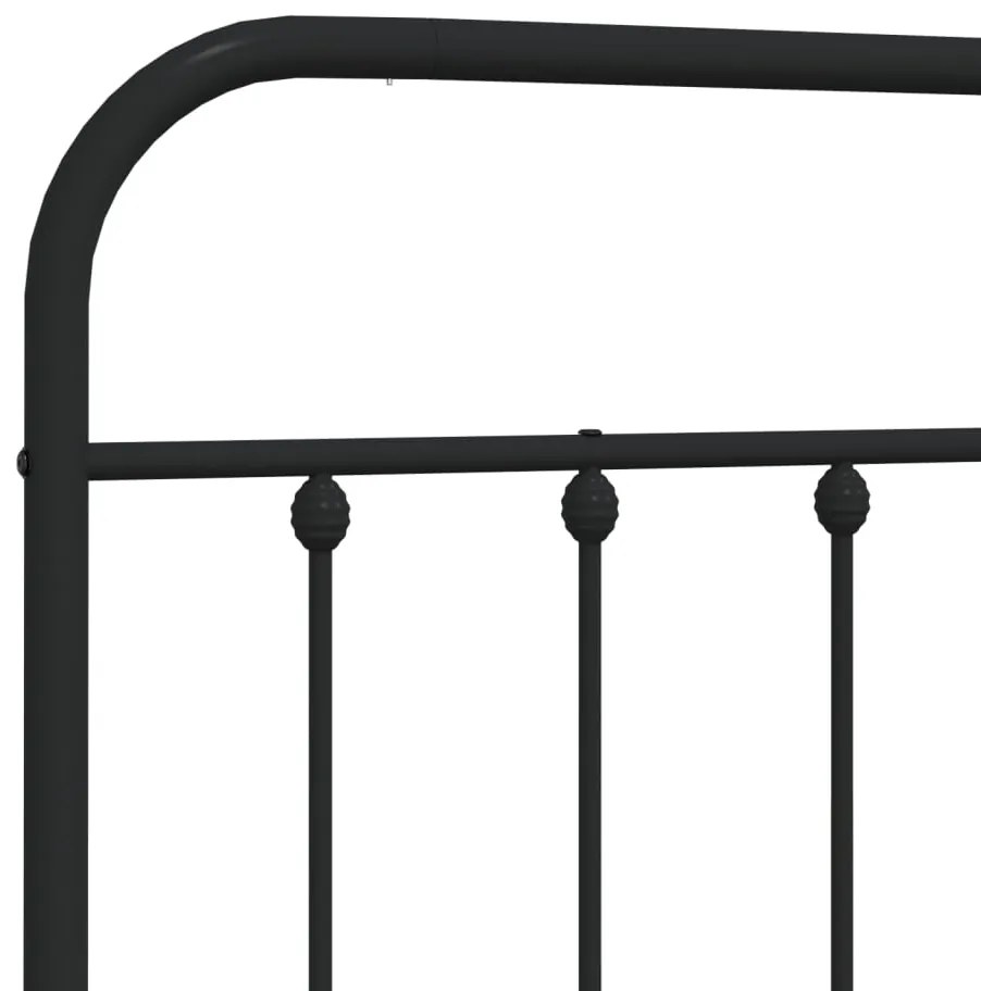 Cabeceira de cama 75 cm metal preto