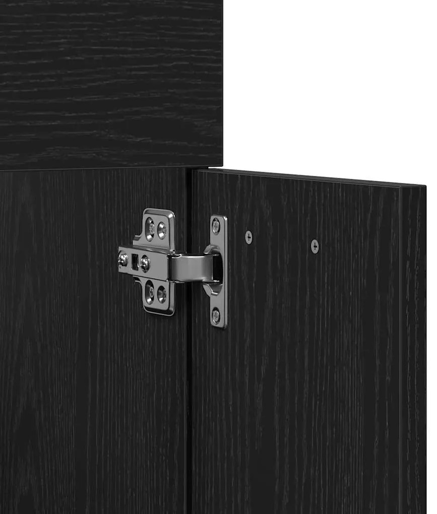 2 pcs conjunto móveis casa de banho carvalho preto