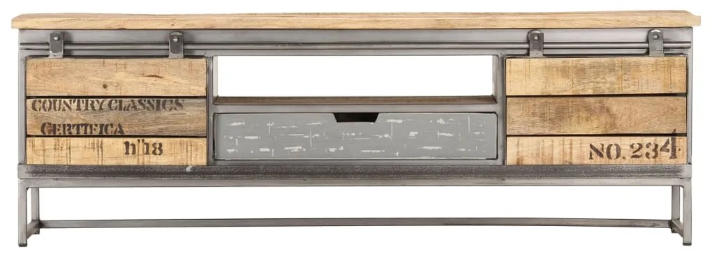 Móvel de TV 120x30x40 cm madeira de mangueira maciça