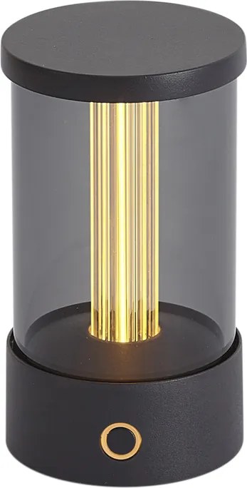 Candeeiro de Mesa Exterior Preto Recarregável Incl. Estação de Carregamento IP65 - Grill