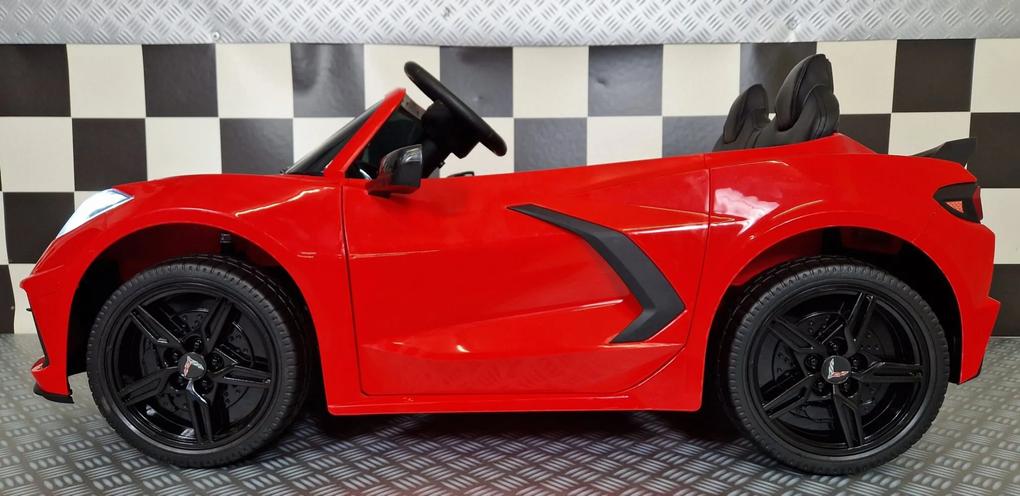 Corvette C8 Carro elétrico Infantil 12 volts 2 pessoas Vermelho