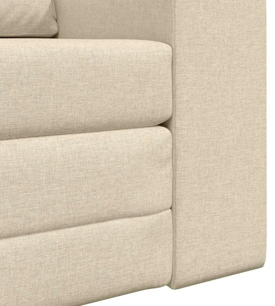 Sofá Cama 2 em 1 Creme 98x71x83 cm Tecido