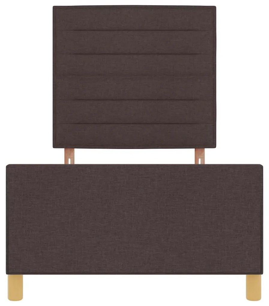 Cama vidaXL Marrom Escuro 90x200 cm Tecido