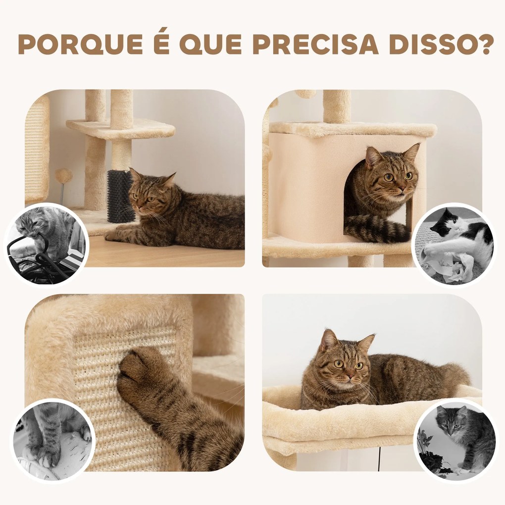 PawHut Arranhador para Gatos Grande Altura 104 cm Arranhador para Gato