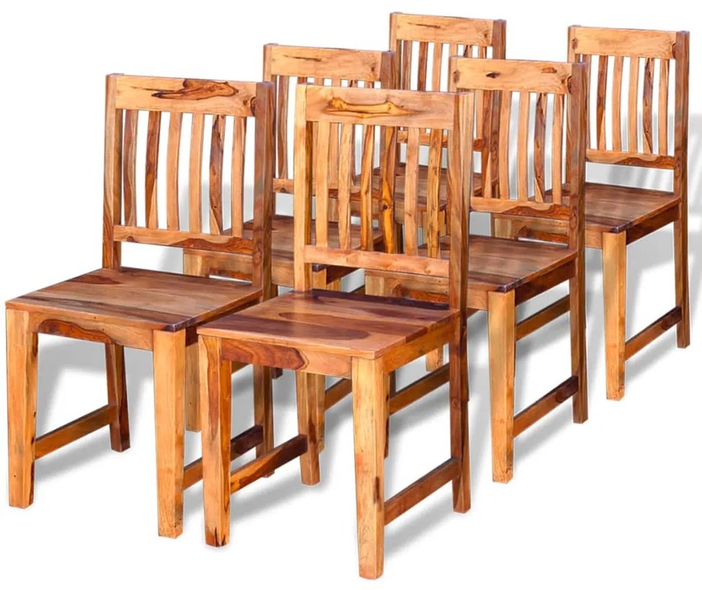 vidaXL Cadeiras de jantar 6 pcs madeira maciça