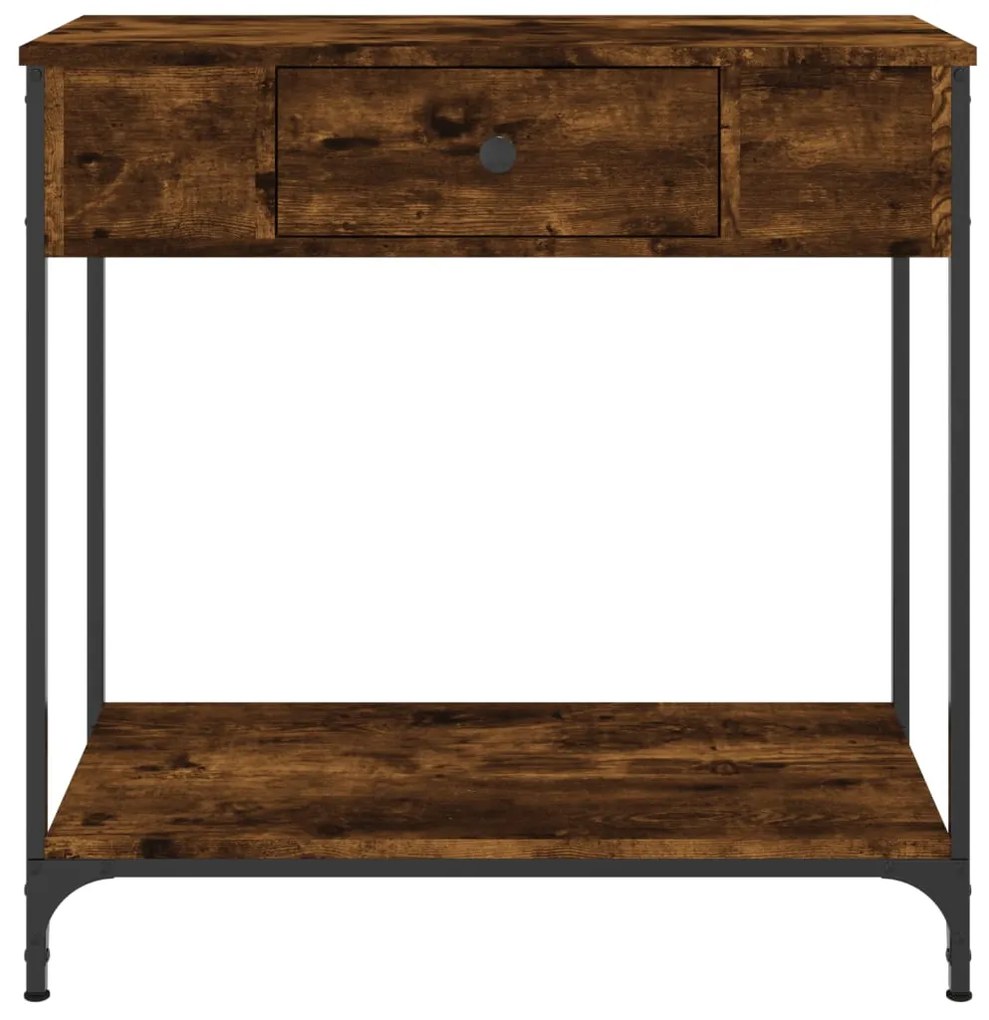 Mesa consola 75x34,5x75 cm derivados de madeira carvalho fumado