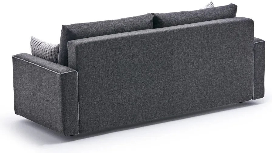Sofá-cama de 3 lugares Ece – Antracite – 215x88x90 cm