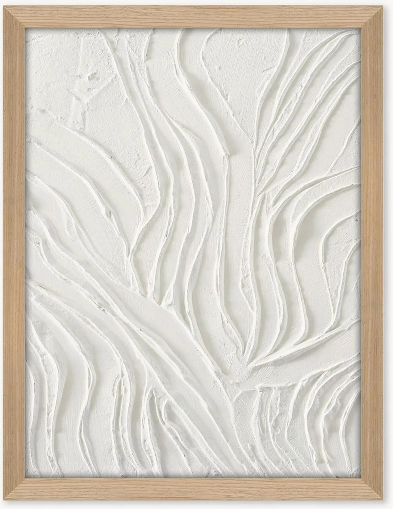 Tela emoldurada pintada à mão White Dune