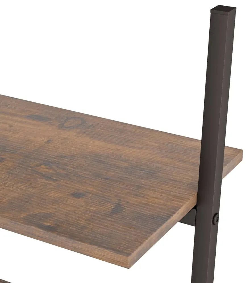 Unidade 5 prateleiras 64x34x185,5 cm castanho-escuro e preto
