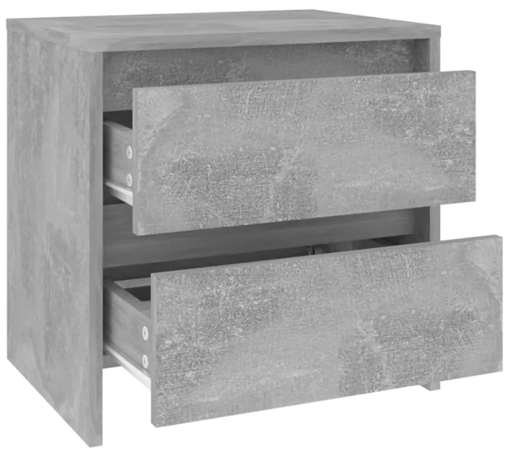 Mesas de cabeceira 2pcs 45x34,5x44,5cm aglomerado cinza cimento