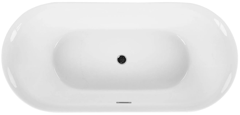 Banheira autónoma em acrílico preto 170 x 80 cm CARRERA Beliani