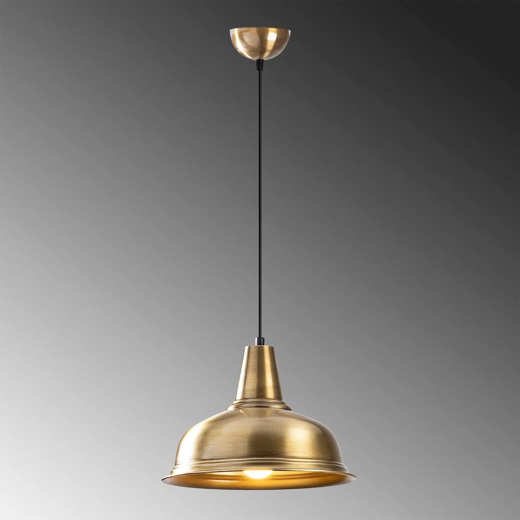 Candeeiro de Teto Berceste – Dourado – 32 x 32 cm