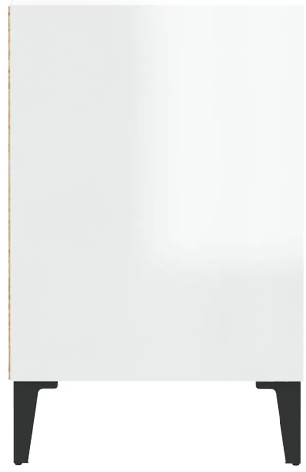 Móvel para TV 100x35x55 cm madeira processada branco brilhante